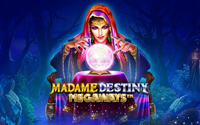 Play Madame Destiny Megaways slot at 1win casino with a bonus game featuring fish-catching and big wins.
