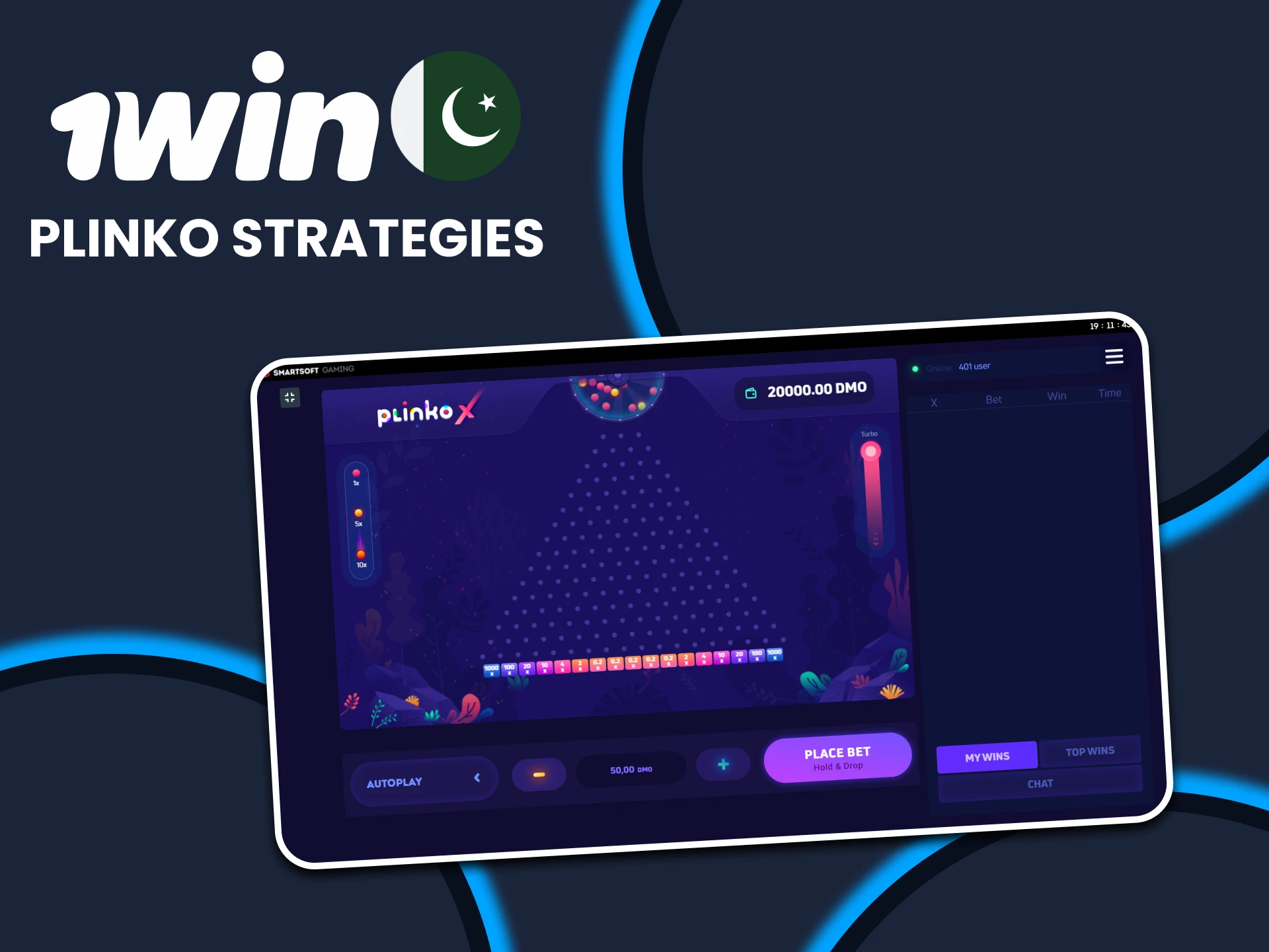 Learn winning strategies for playing Plinko from 1win.